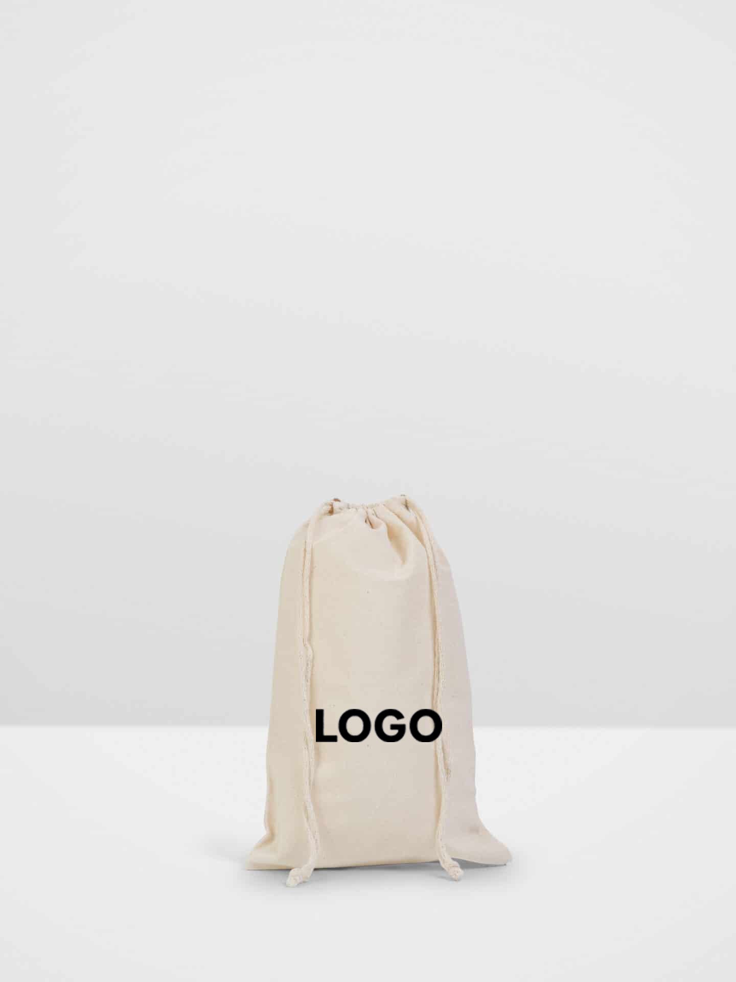 Natural Drawstring Calico Bag (200x300mm)