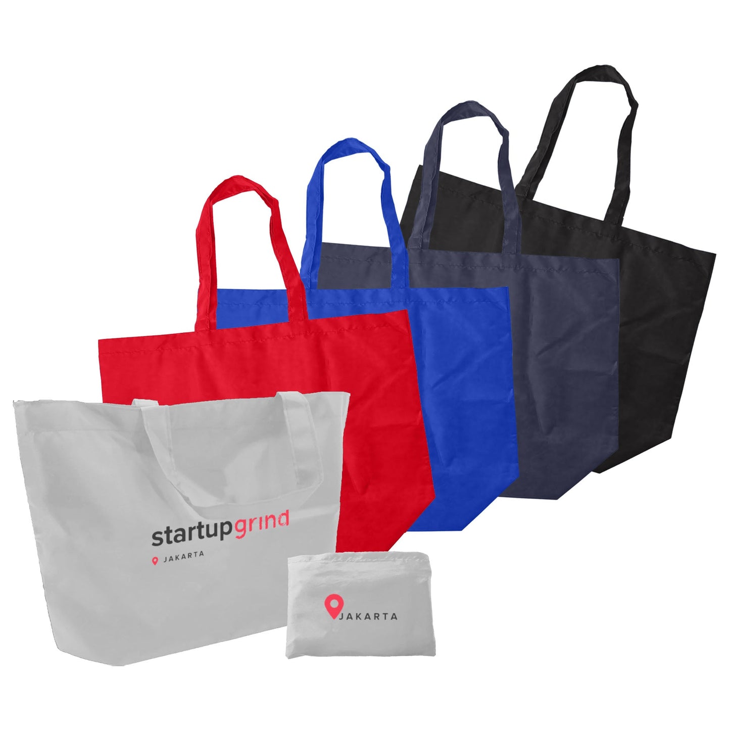 Jakarta Nylon Foldaway Shopping Bag - Unbranded (Plain)