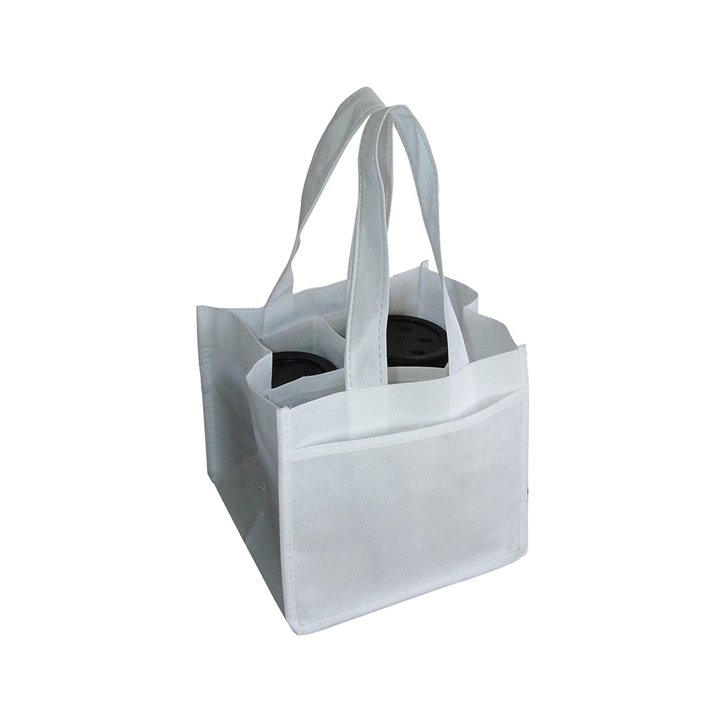 Non Woven 4 Coffee Cups Bag - Unbranded (Plain)