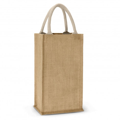 Donato Jute Double Wine Carrier - Unbranded (Plain)