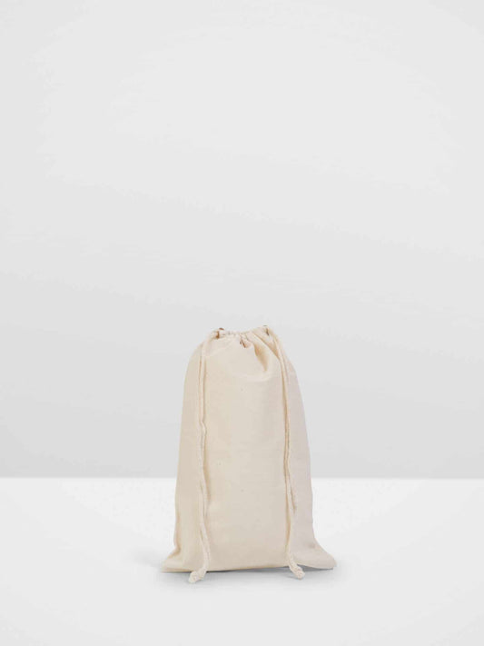 Black Drawstring Calico Bag (200x300mm)