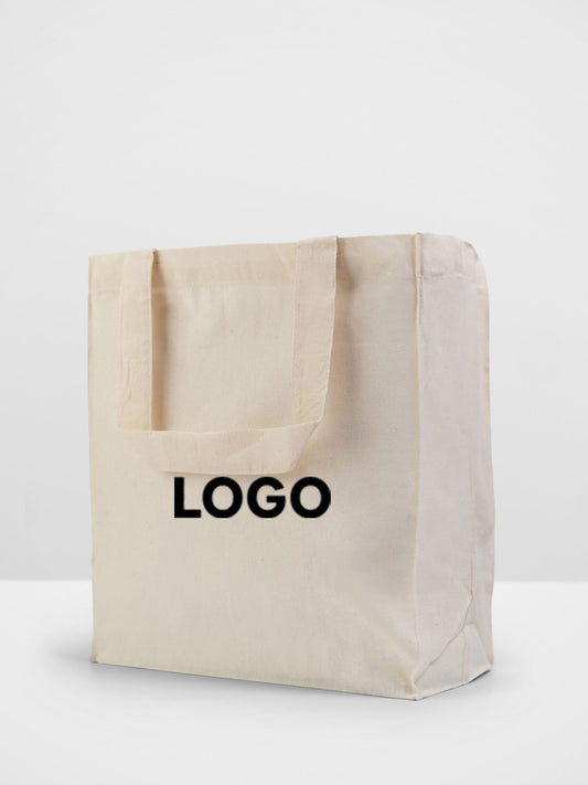 Natural Calico Retail Bag
