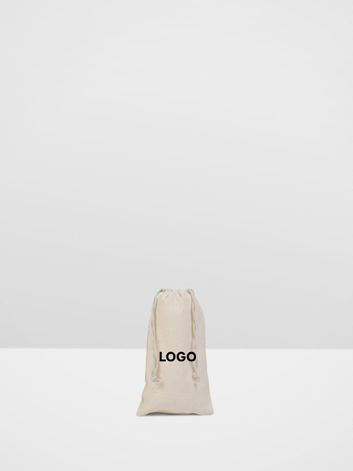 Natural Drawstring Calico Pouch (100x200mm)