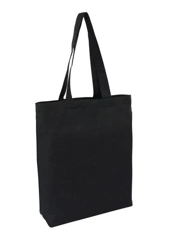 Canvas Tote Black With Bottom Only